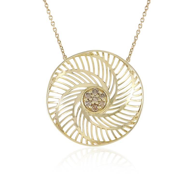 I2 Champagner-Brillant-Goldcollier (Ornaments by de Melo)