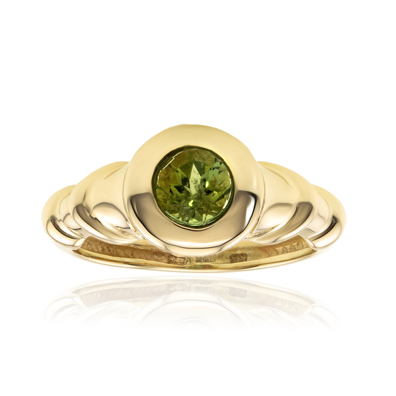 Grüner Turmalin-Goldring (CUSTODANA)