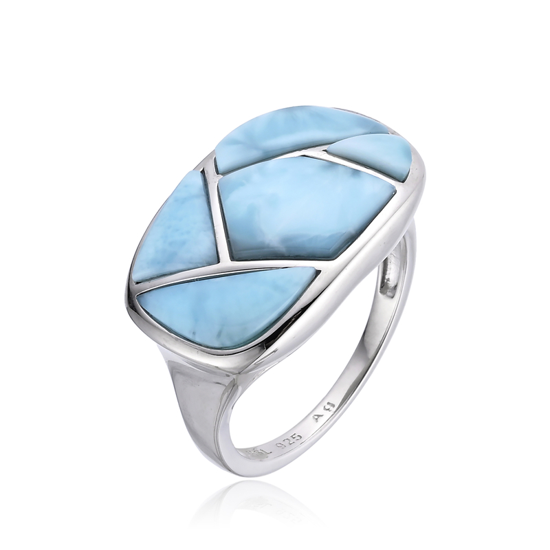 Larimar-Silberring