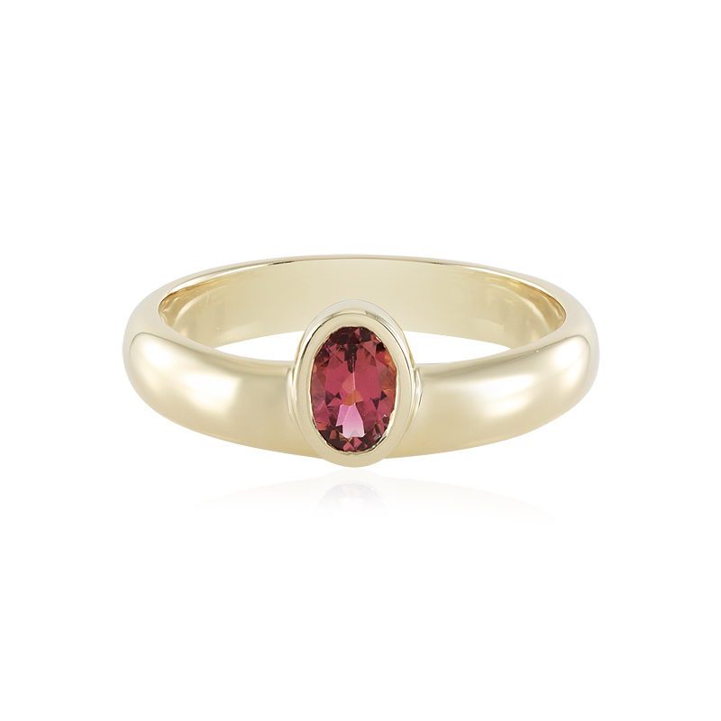 Nigerianischer Pinkfarbener Turmalin-Goldring (Adela Gold) Nigerianischer Pinkfarbener Turmalin-Goldring (Adela Gold)