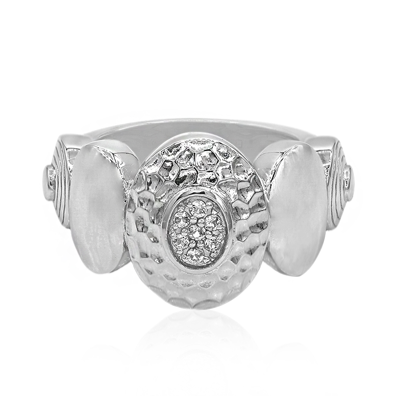 Weißer Topas-Silberring (MONOSONO COLLECTION)