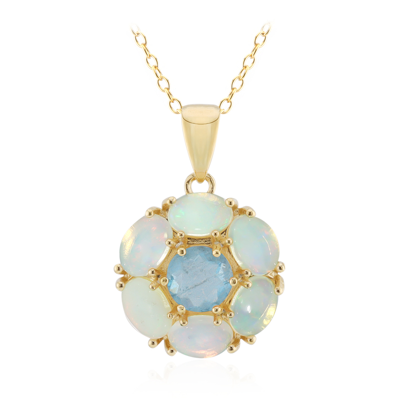 Edelstein-Silberhalskette