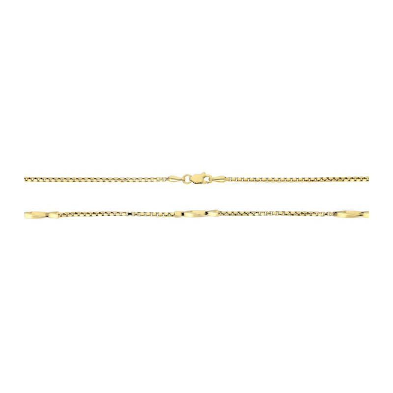Gelbgold-Veneziakette – 4,05 g – 45 cm