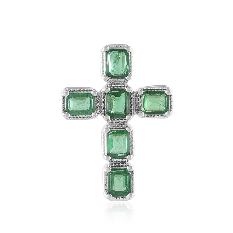 Grüner Apatit-Silberanhänger