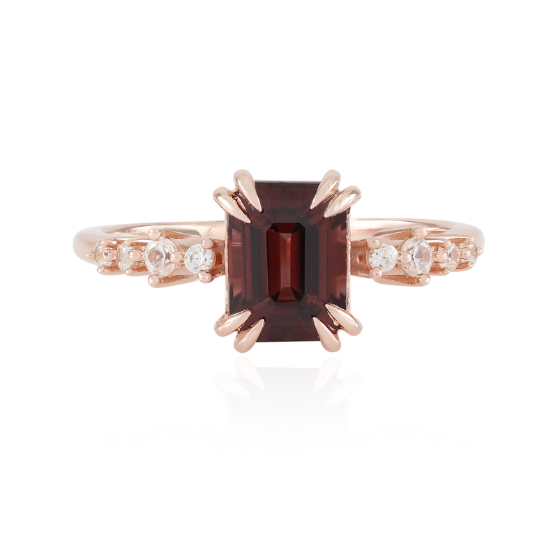 Pinkfarbener Zirkon-Silberring (Adela Silber) - Farbe: Pink