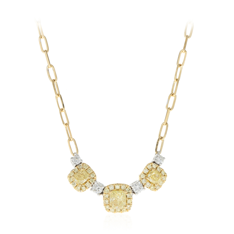 Gelber SI2 Brillant-Goldcollier (CIRARI)