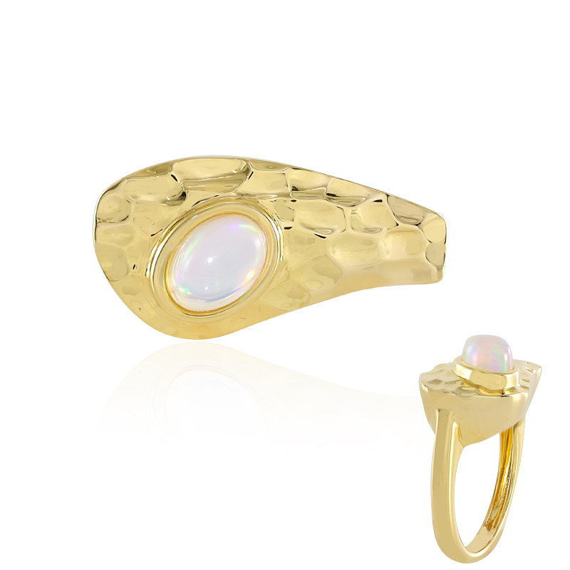 Welo-Opal-Silberring (MONOSONO COLLECTION)