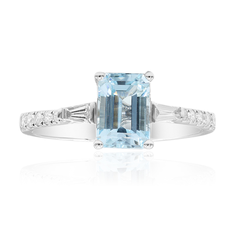 AAA-Brasilianischer Aquamarin-Goldring (CIRARI)