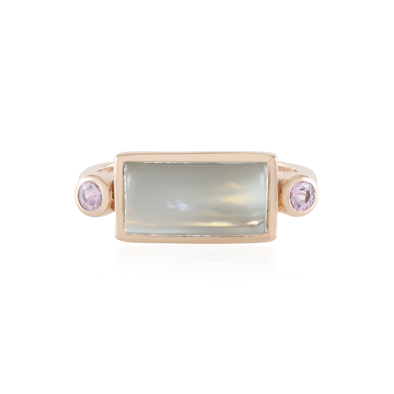 Grüner Mondstein-Silberring (KM by Juwelo)