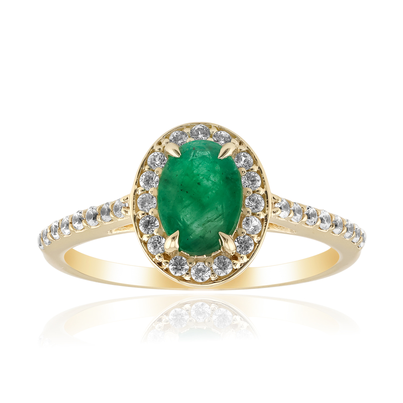 Sambia-Smaragd-Goldring Sambia-Smaragd-Goldring