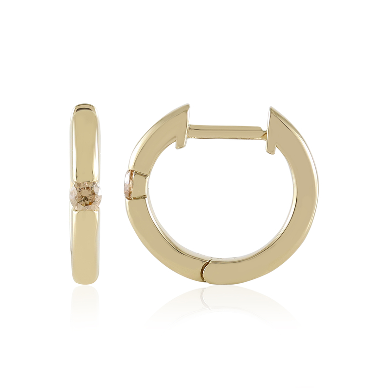 I2 Schokoladen-Brillant-Silberohrringe