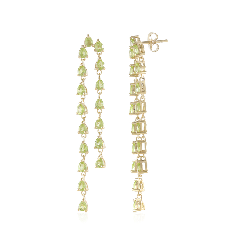 Peridot-Silberohrringe Peridot-Silberohrringe