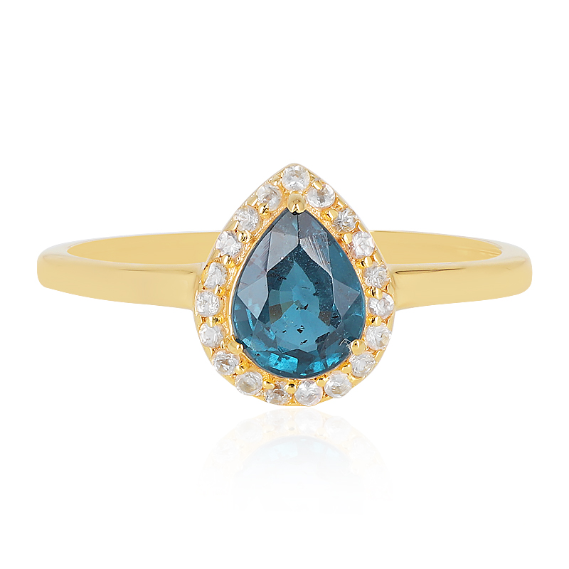 Petrol-Kyanit-Silberring