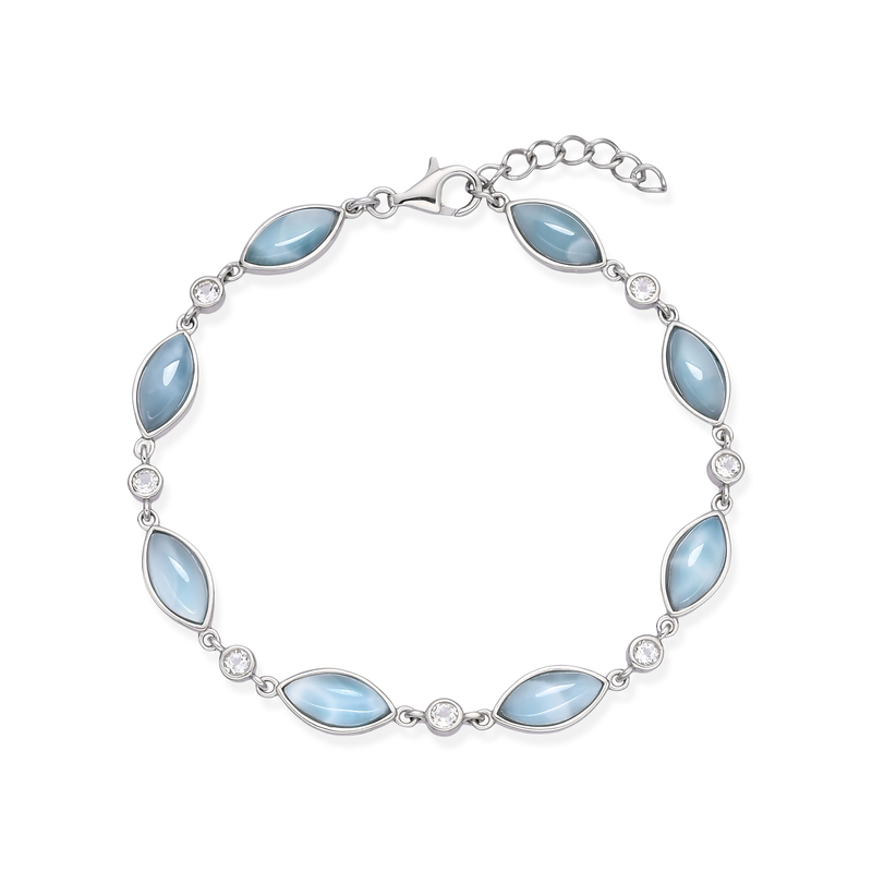 Larimar-Silberarmband