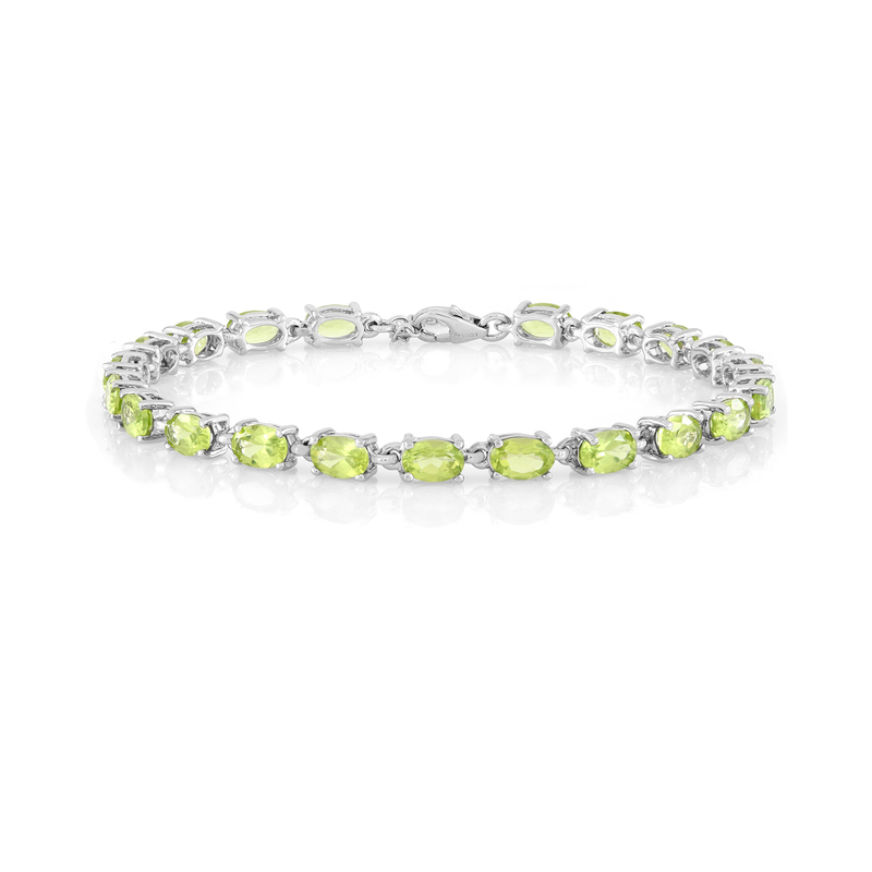 Peridot-Silberarmband