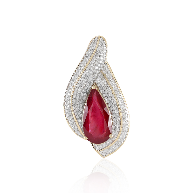 Madagaskar-Rubin-Goldanhänger (SUHANA)