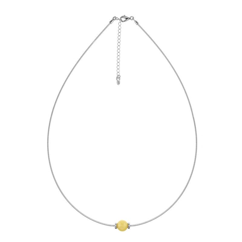 Baltischer Milky-Bernstein-Halskette (MONOSONO COLLECTION)