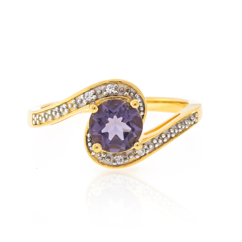 Blaubeer-Quarz-Silberring