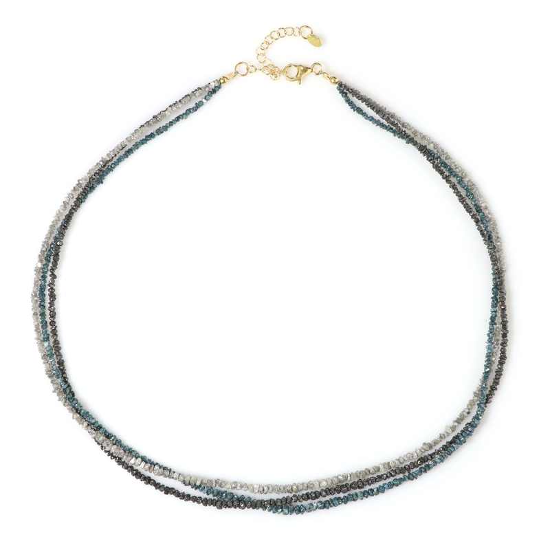 Diamant-Silberhalskette