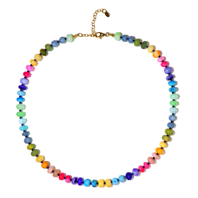 Edelstein-Silberhalskette Edelstein-Silberhalskette