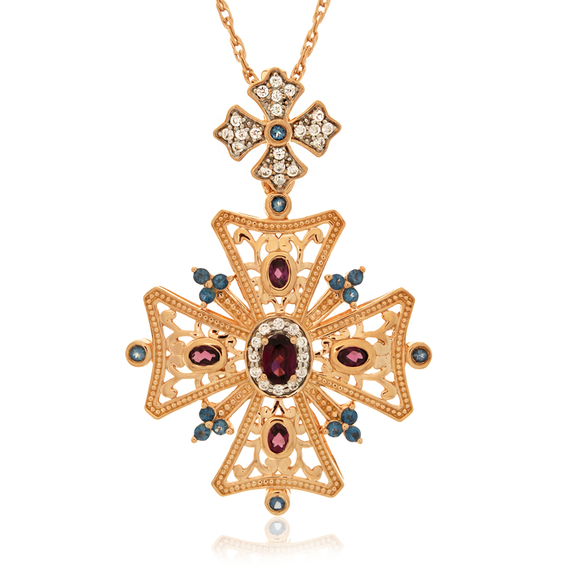 Edelstein-Silberhalskette (Dallas Prince Designs)