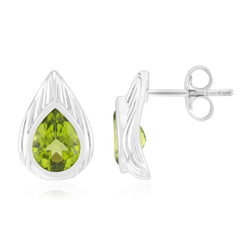 Jilin-Peridot-Silberohrringe (de Melo)