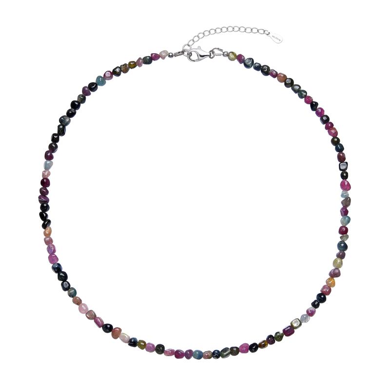 Turmalin-Silberhalskette