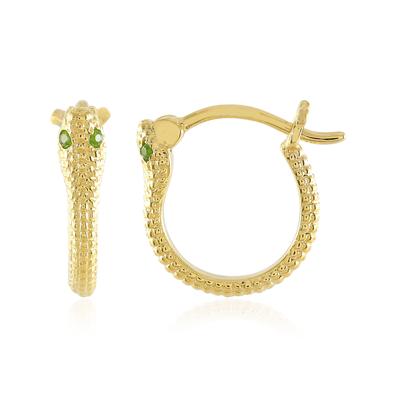 Russischer Diopsid-Silberohrringe