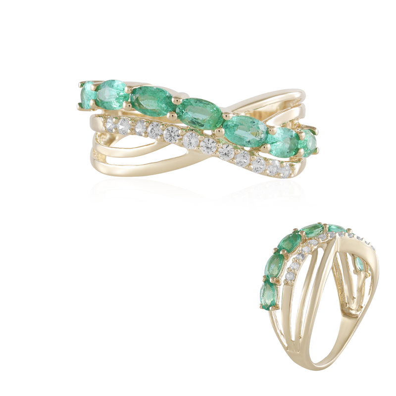 Russischer Smaragd-Goldring