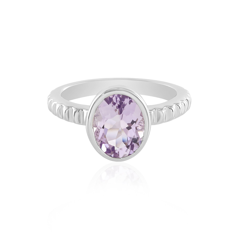 Lavendel-Amethyst-Silberring