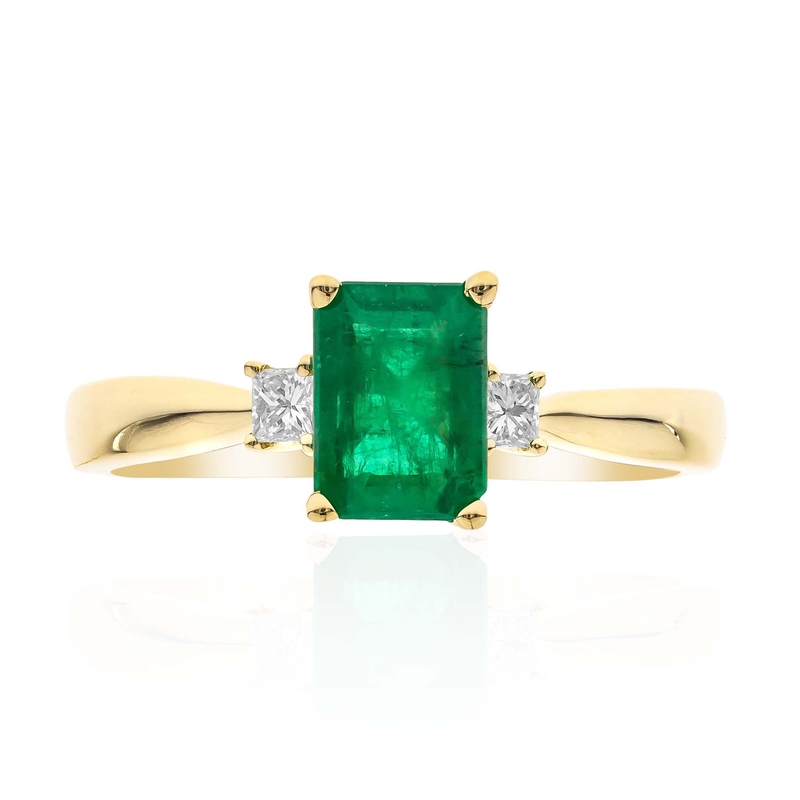 Kolumbianischer Smaragd-Goldring (CIRARI)