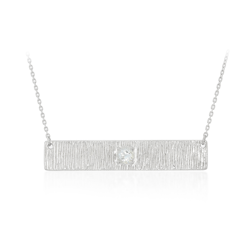 Brasilianischer Aquamarin-Silbercollier