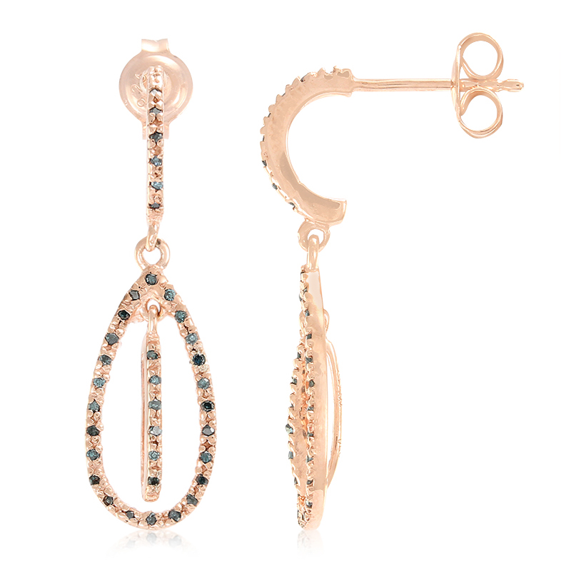 Fancy-Diamant-Silberohrringe