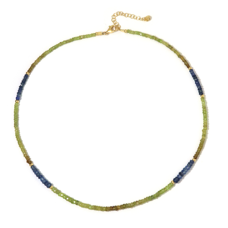 Edelstein-Silberhalskette