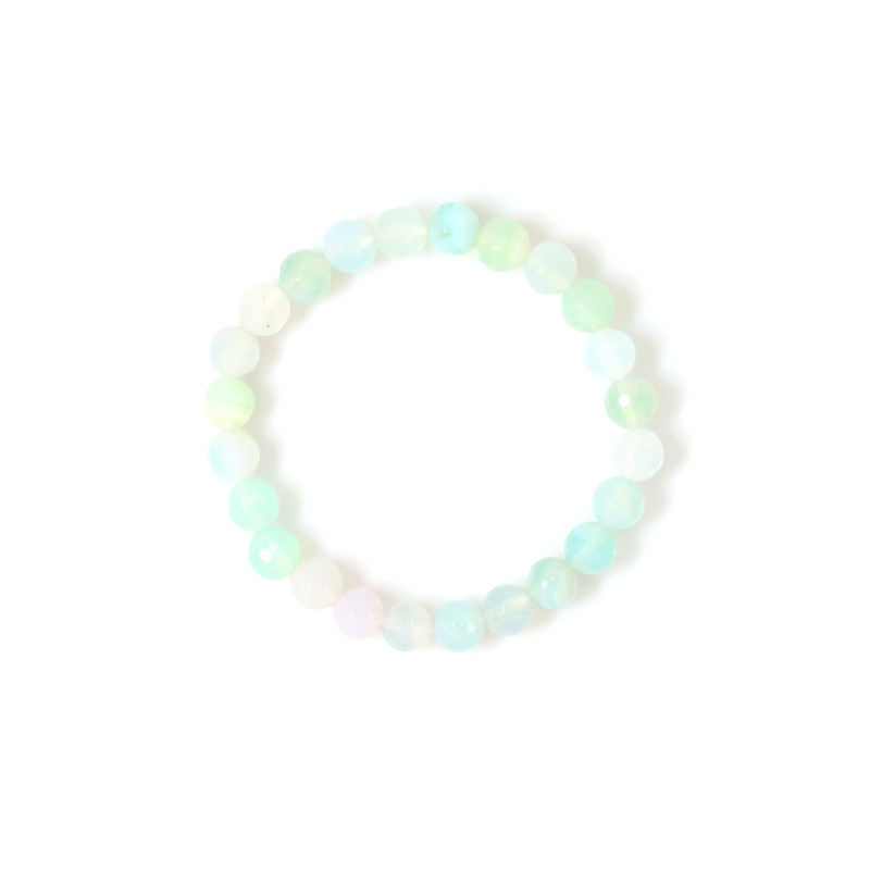 Grüner Achat-Armband (Adela Silber)