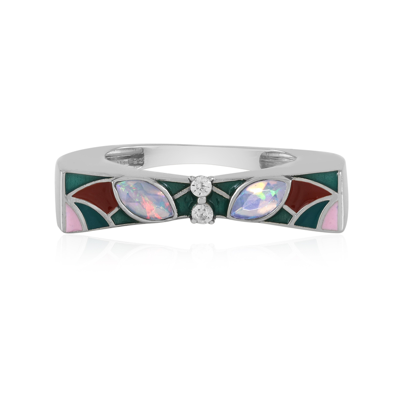 Welo-Opal-Silberring (SAELOCANA)