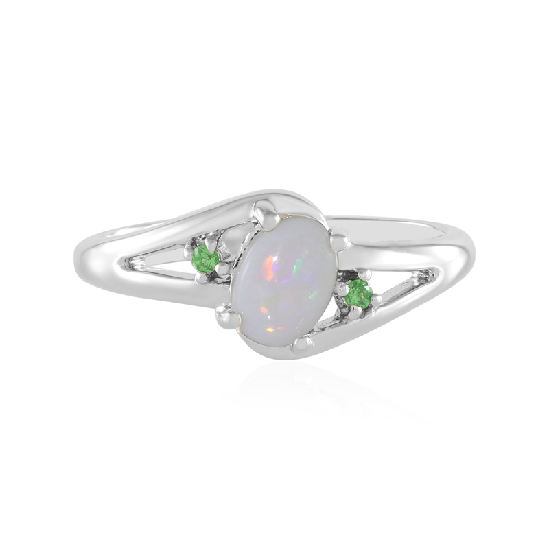 Australischer Opal-Silberring
