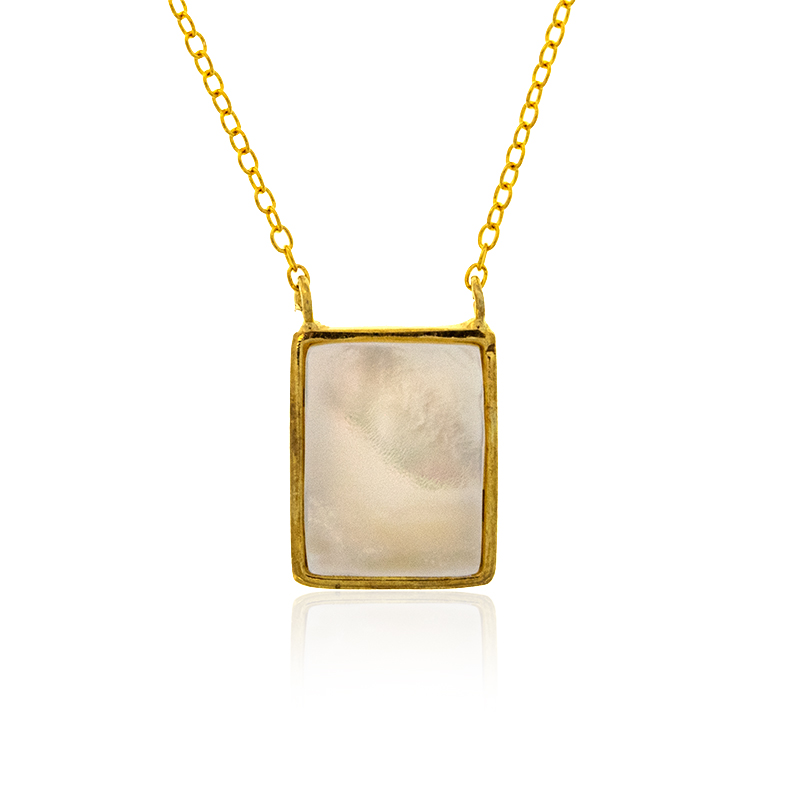 Perlmutt-Silbercollier (Joias do Paraíso)