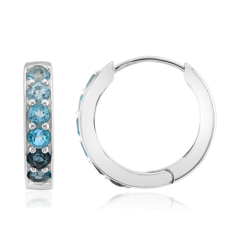 Topas-Silberohrringe