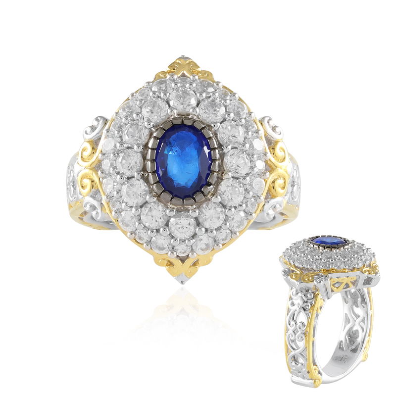 Cobaltblauer Spinell-Silberring (Gems en Vogue)