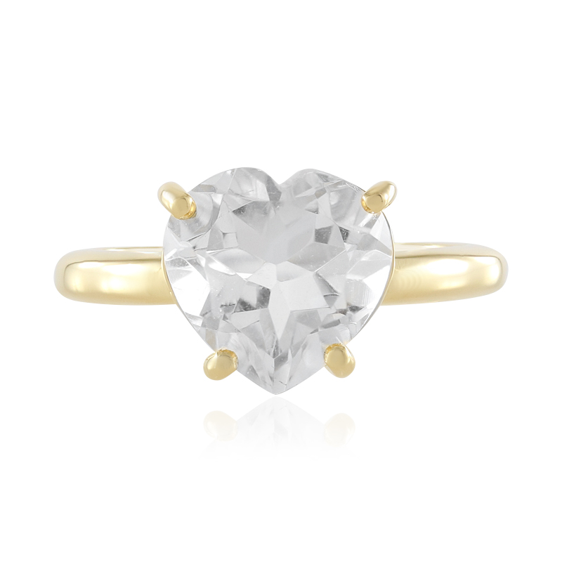 Weißer Quarz-Silberring