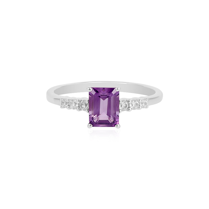 Sibirischer Amethyst-Silberring Sibirischer Amethyst-Silberring