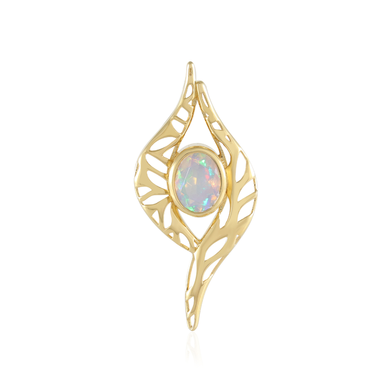 Welo-Opal-Silberanhänger (Ornaments by de Melo)