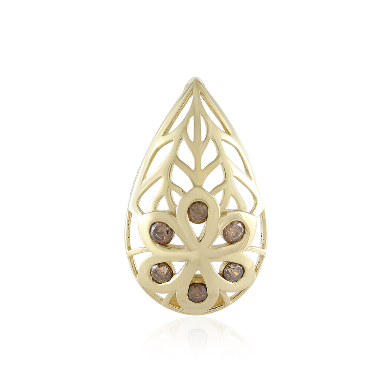 I2 Champagner-Brillant-Goldanhänger (Ornaments by de Melo)