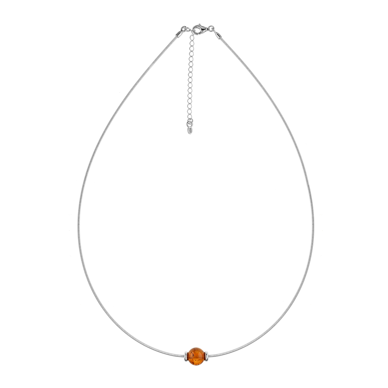 Baltischer Cognac-Bernstein-Halskette (MONOSONO COLLECTION) Baltischer Cognac-Bernstein-Halskette (MONOSONO COLLECTION)