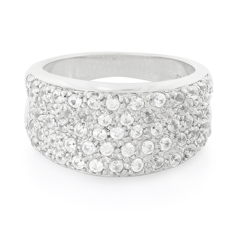 Weißer Saphir-Silberring Weißer Saphir-Silberring