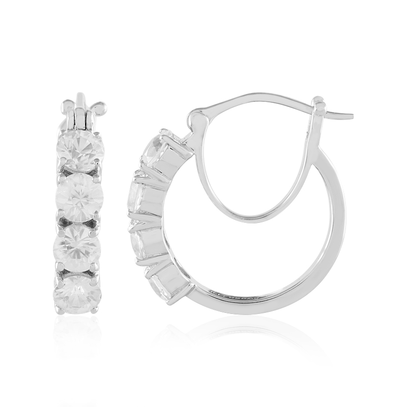 Zirkon-Silberohrringe Zirkon-Silberohrringe