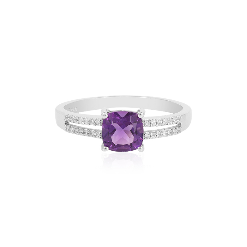 Sibirischer Amethyst-Silberring Sibirischer Amethyst-Silberring