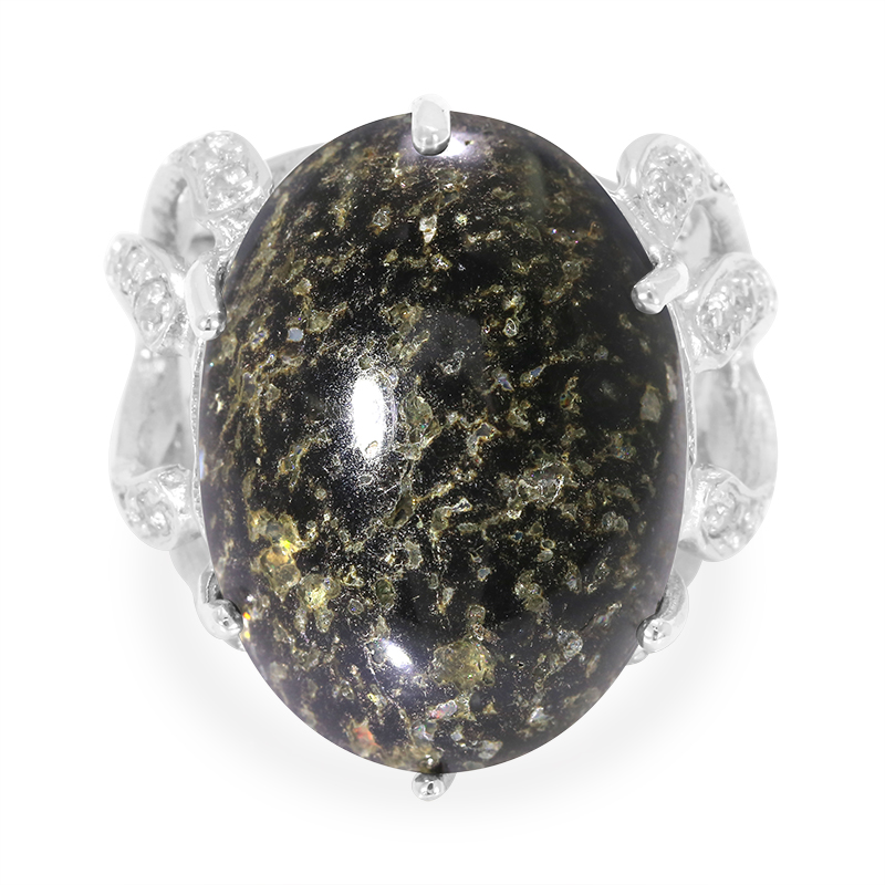 Leoparden-Opal-Silberring Leoparden-Opal-Silberring