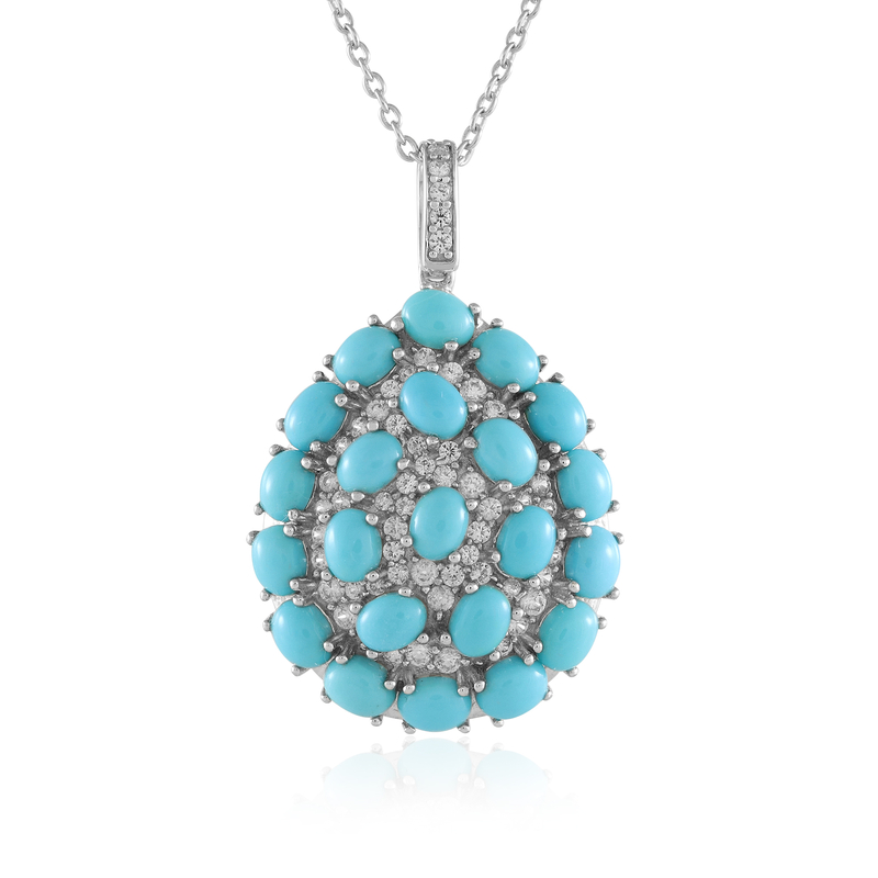 Sleeping Beauty-Türkis-Silberhalskette (Faszination Türkis) Sleeping Beauty-Türkis-Silberhalskette (Faszination Türkis)